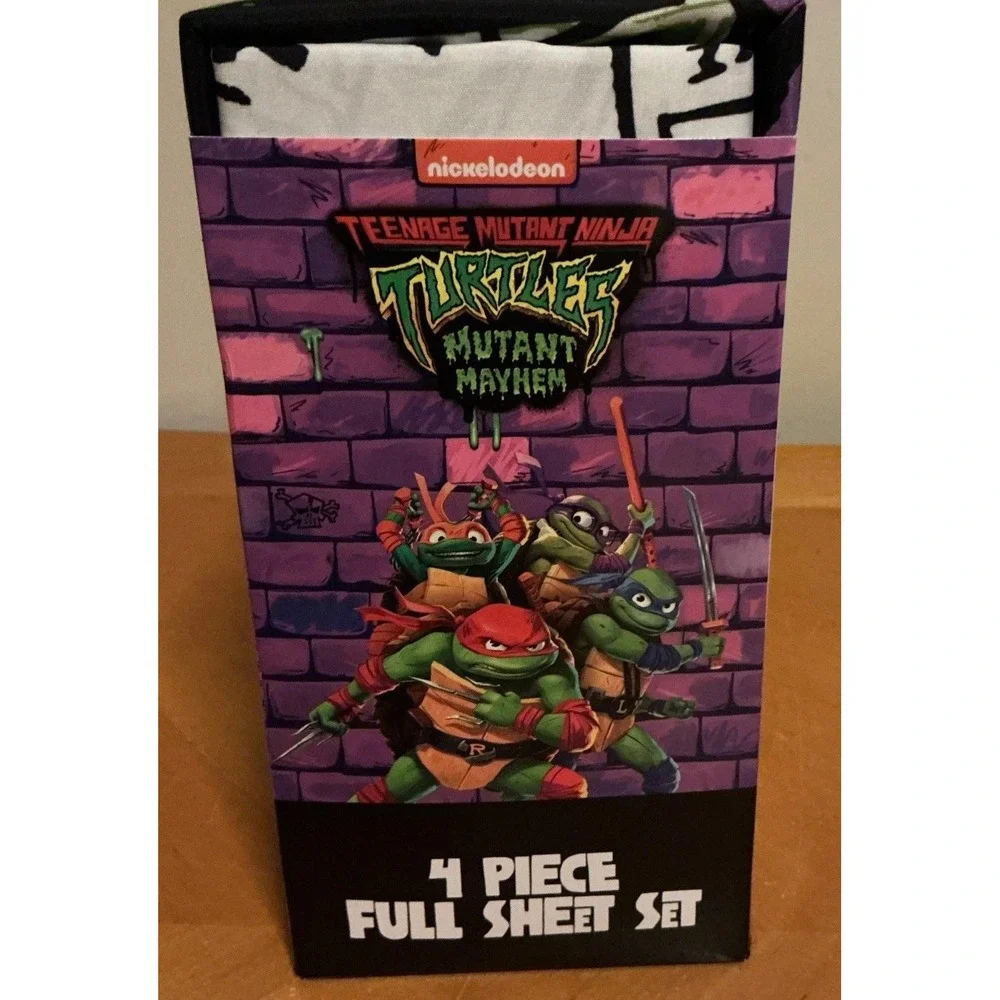 Nickelodeon Teenage‎ Mutant Ninja Turtles Kids 4-Piece Full Sheet Set Microfiber - Picture 4 of 7